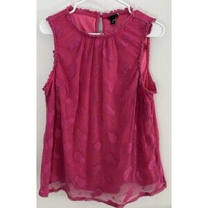 TORRID Women Top Shirt Mesh fruit Hot Pink Pineapple summer travel tropical sz 0